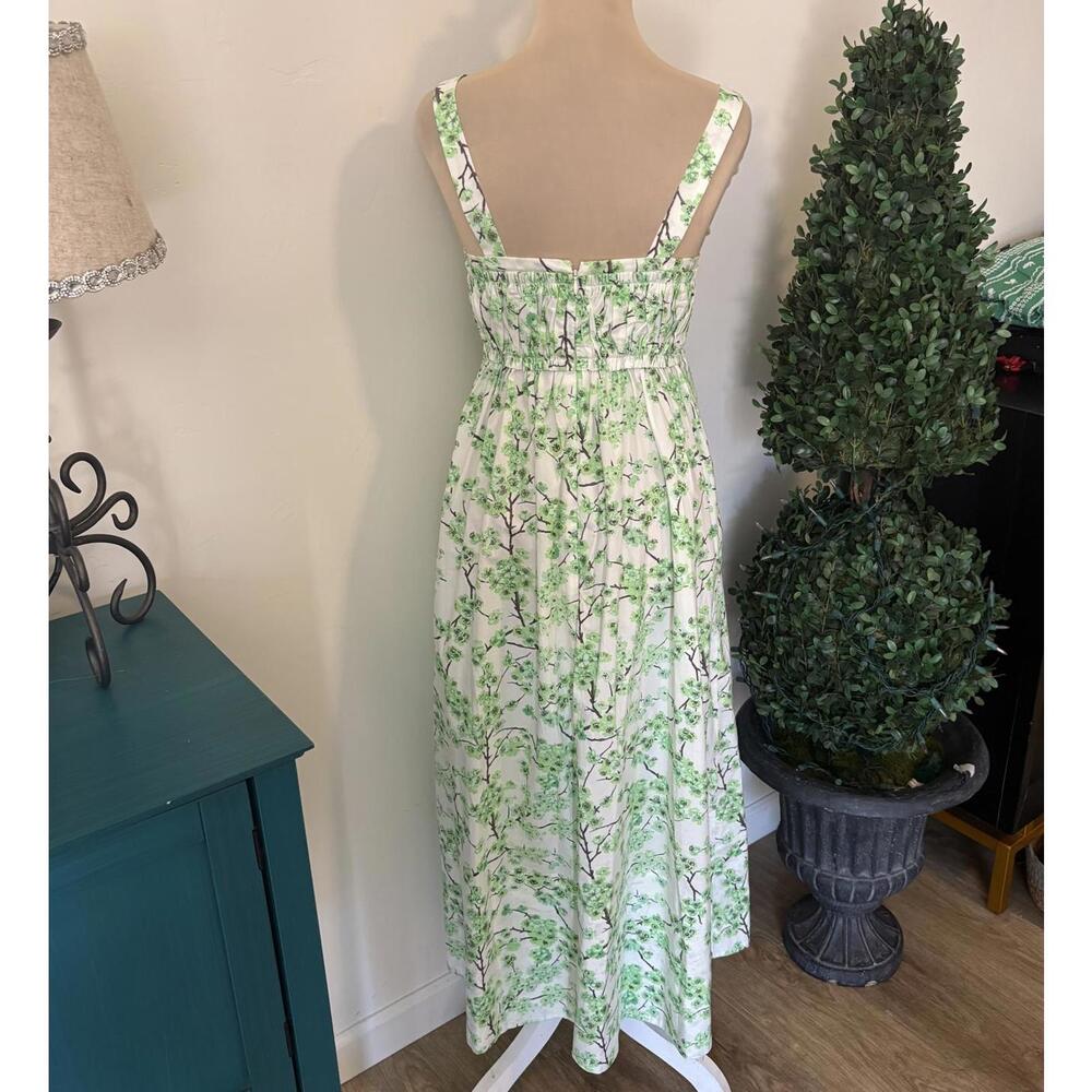 J. Crew Re-imagined Pleated Floral Cotton Maxi Dress 12 - Picture 8 of 9